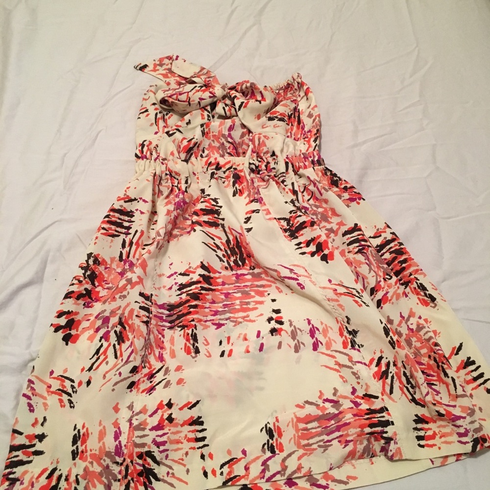 Anthropologie strapless multi colored dress